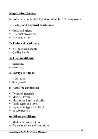 Negotiation Skills For Project Managers | DOC