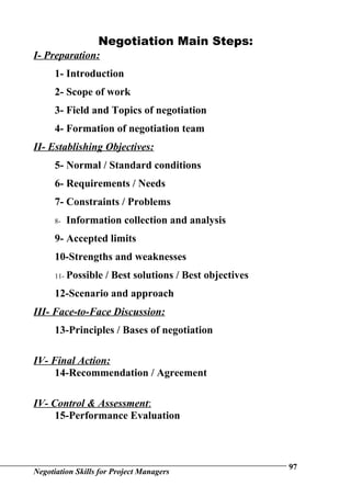 Negotiation Skills For Project Managers | DOC