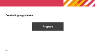 PwC
PwC
Prepare
Conducting negotiations
 