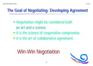 Negotiation skills presentation | PDF