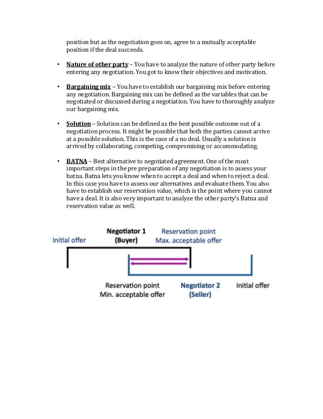 negotiation template