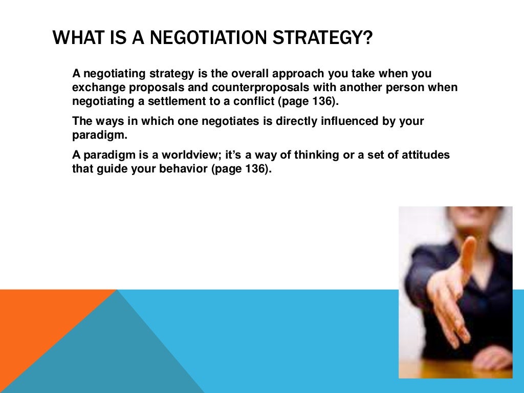 Negotiation strategies