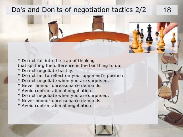 Negotiation tactics