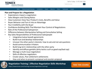 Negotiation Training : Effective Negotiation Skills Workshop | PPTX