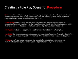 Creating a Negotiation Role Play Exercise | PPTX