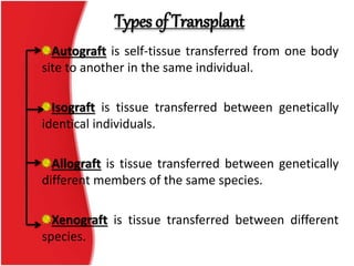 Transplantation immunology | PPTX