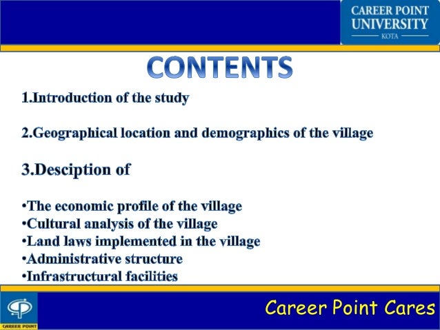 Business plan village image