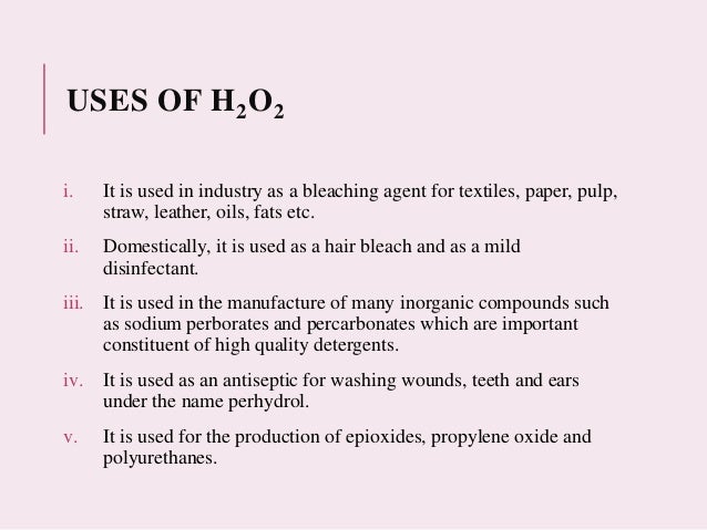 Hydrogen Peroxide Hydrogen Peroxide