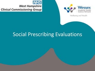Social Prescribing Evaluations
 