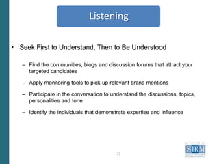 Importance of Social MediaSocial networking has become more popular than emailTime spent growing 3 times faster than overall rate of Internet growthAudience is becoming older and globally diverseIn 2009, the number of Facebook members age 35+ has doubledUsers are 3 times more likely to trust a peer over advertising when making a purchase decisionSocial Profile of US Online AdultsForrester ResearchSource: NielsenSource: Jupiter  ResearchSource: Forrester Research18