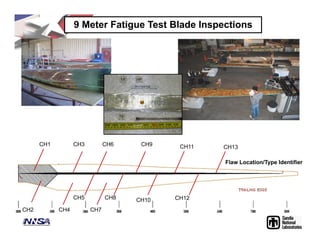 CH1
CH5
CH3 CH6
CH8
CH9
CH10
CH11
CH4 CH7CH2
CH12
CH13
9 Meter Fatigue Test Blade Inspections
Flaw Location/Type Identifier
 