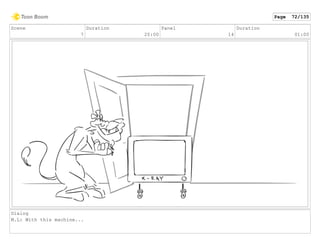 Scene
7
Duration
20:00
Panel
14
Duration
01:00
Dialog
M.L: With this machine...
Page 72/135
 