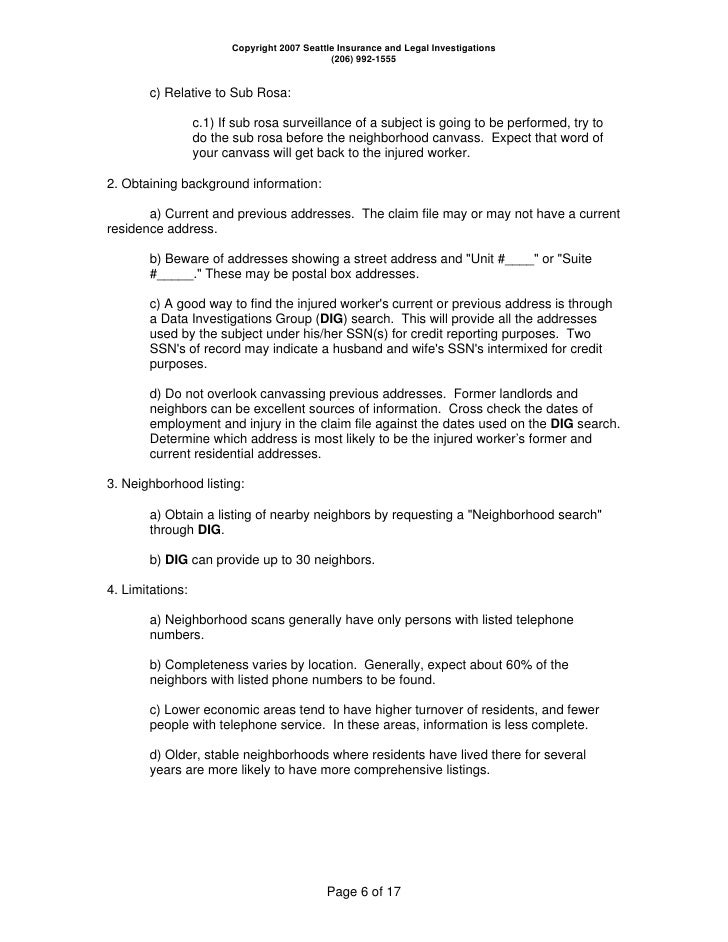 Neighborhood Canvass