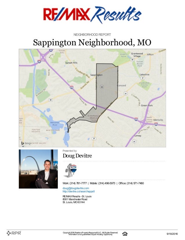 Neighborhood Report Sappington Missouri