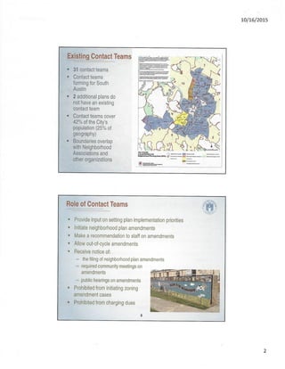 Neighborhood plan contact teams