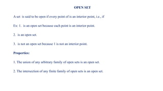Neighbourhood of a point, Open and Closed sets.pptx