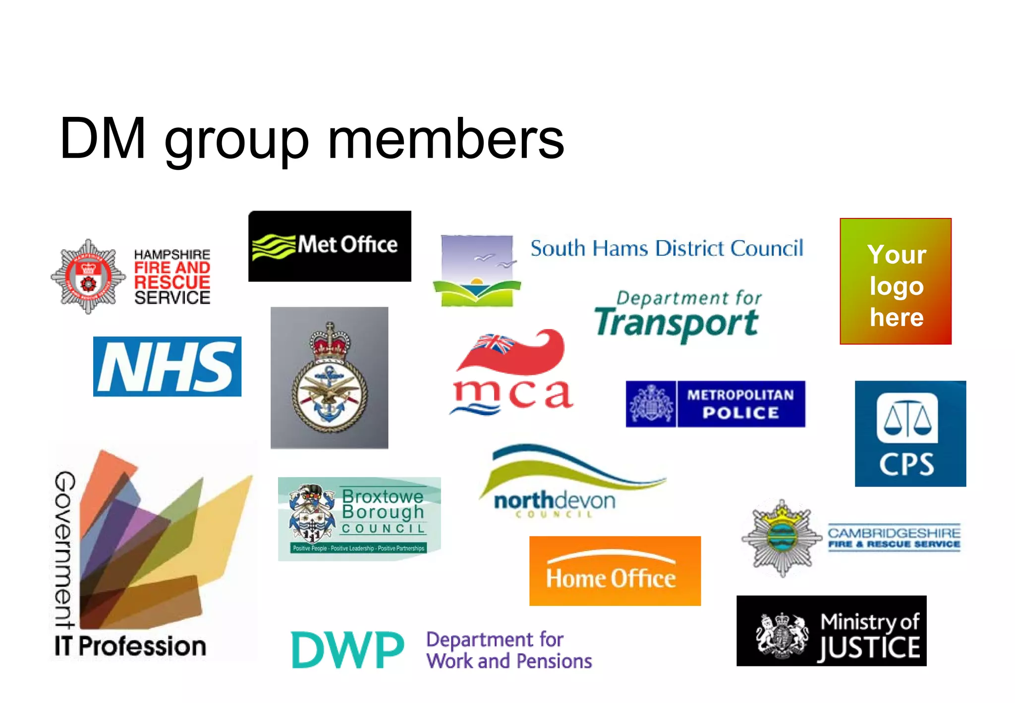 DM group members
                   Your
                   logo
                   here
 