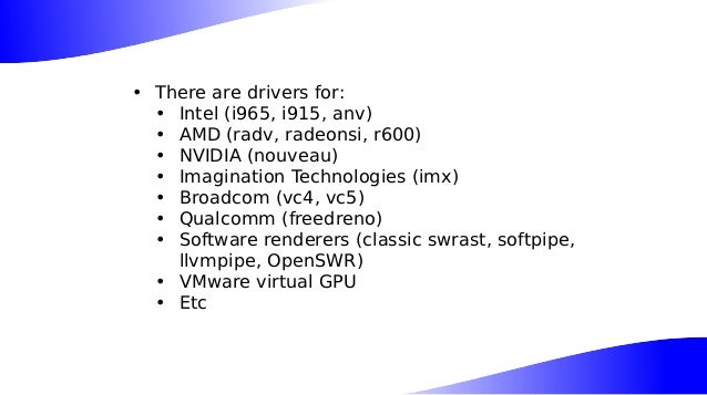 Embedded Graphics Drivers In Mesa Elce 19