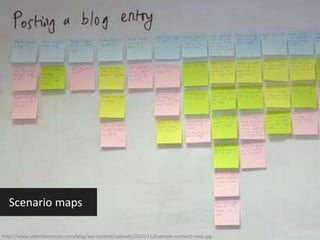 Scenario maps
http://www.uxforthemasses.com/blog/wp-content/uploads/2010/11/Example-scenario-map.jpg
 