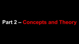 Part 2 – Concepts and Theory
 