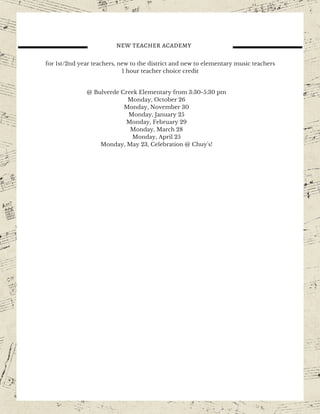 NEISD Elementary Music Staff Development 2015-2016 | PDF