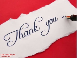 STEP TO PG-MD/MS
-DR.AKIF A.B
 