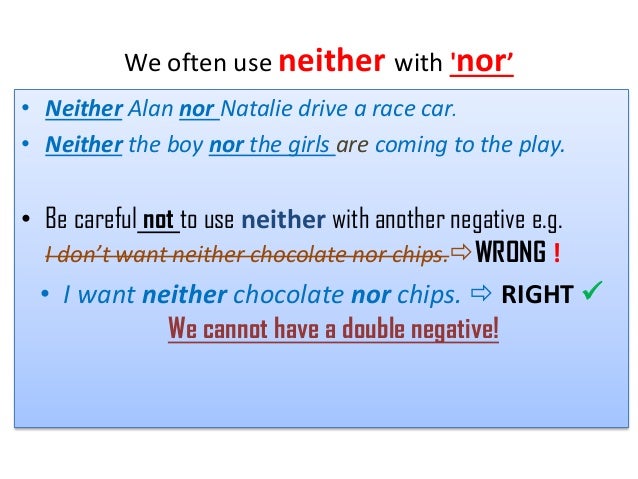 Either/or, Neither/nor