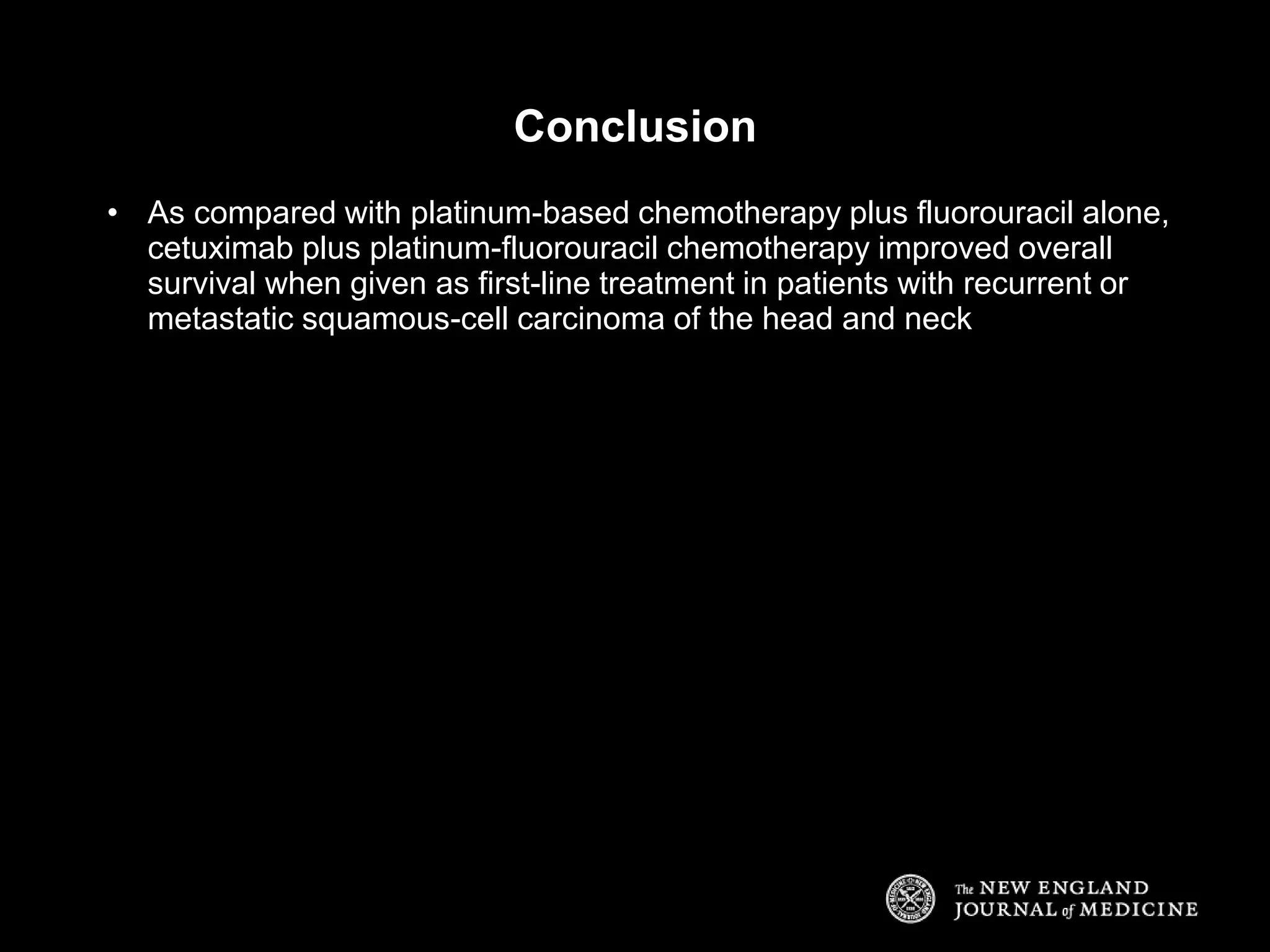Platinum-Based Chemotherapy plus Cetuximab in Head and Neck Cancer | PPT