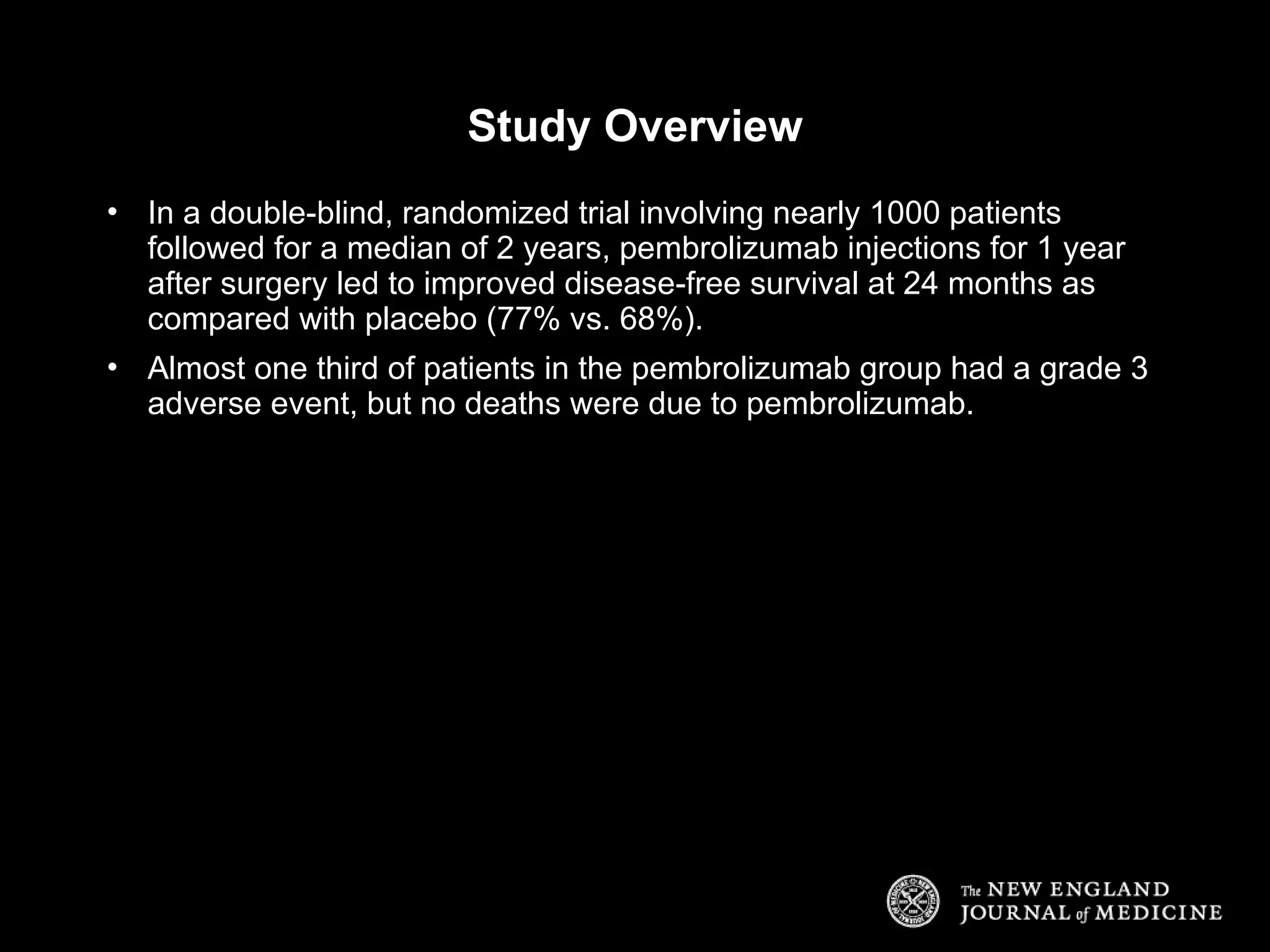 adjuvant pembrolizumab after nephrectomy in RCC | PPTX