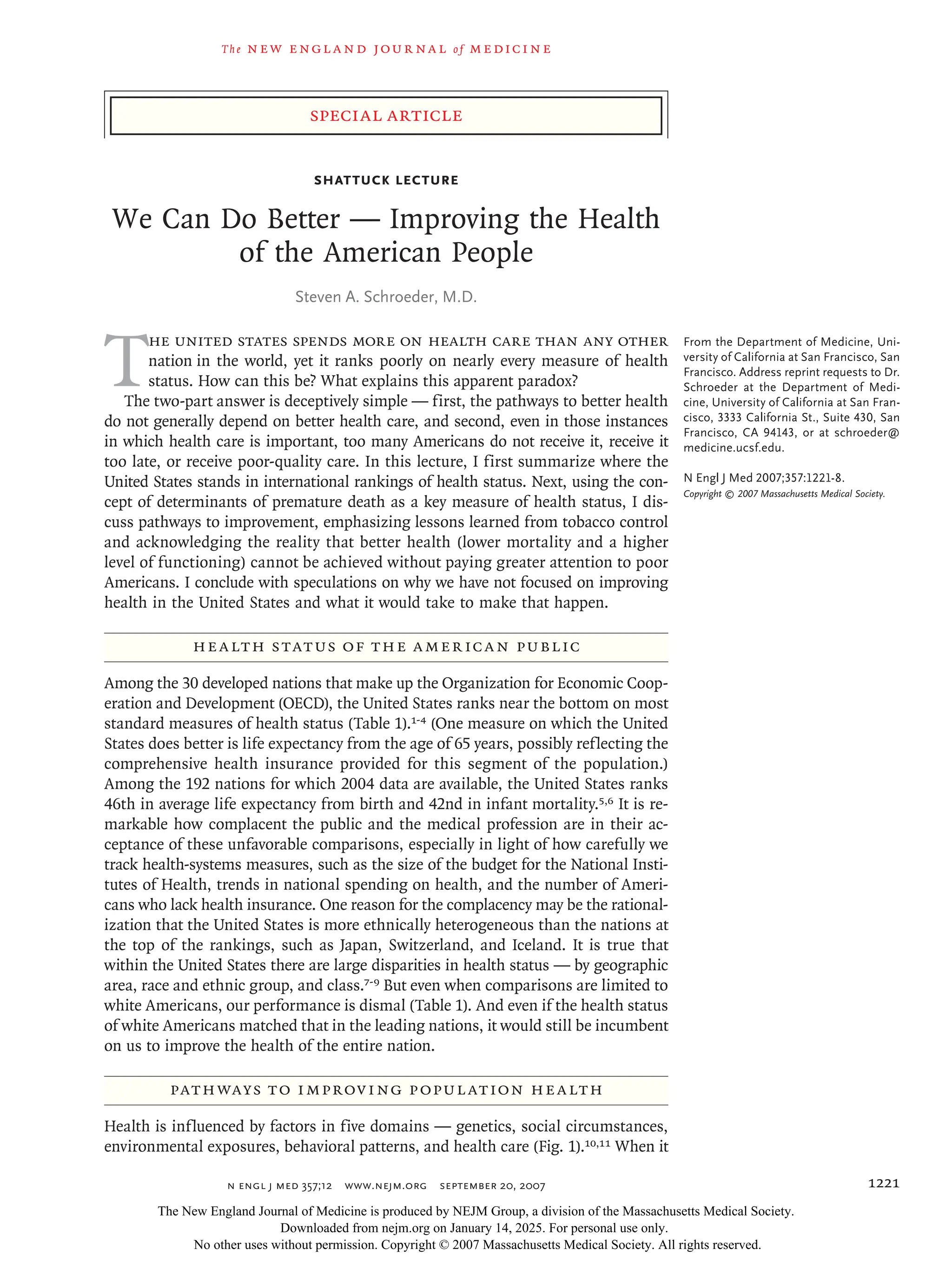 Artigo We can do better Improving the Health | PDF