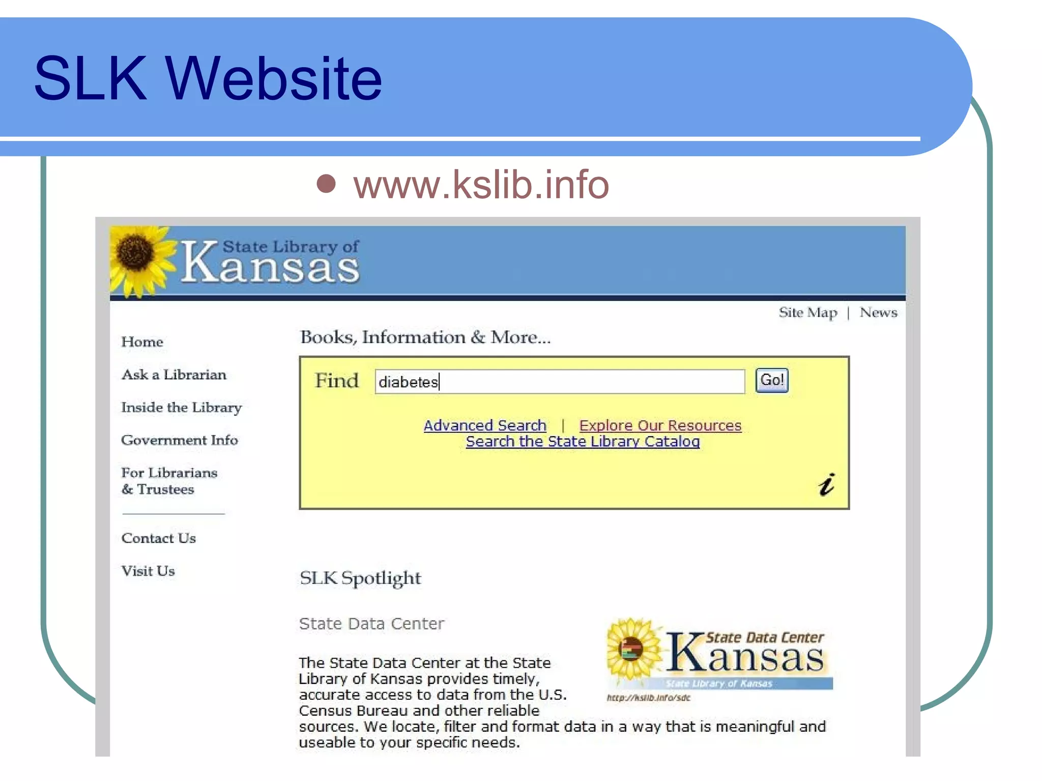 SLK Website www.kslib.info 