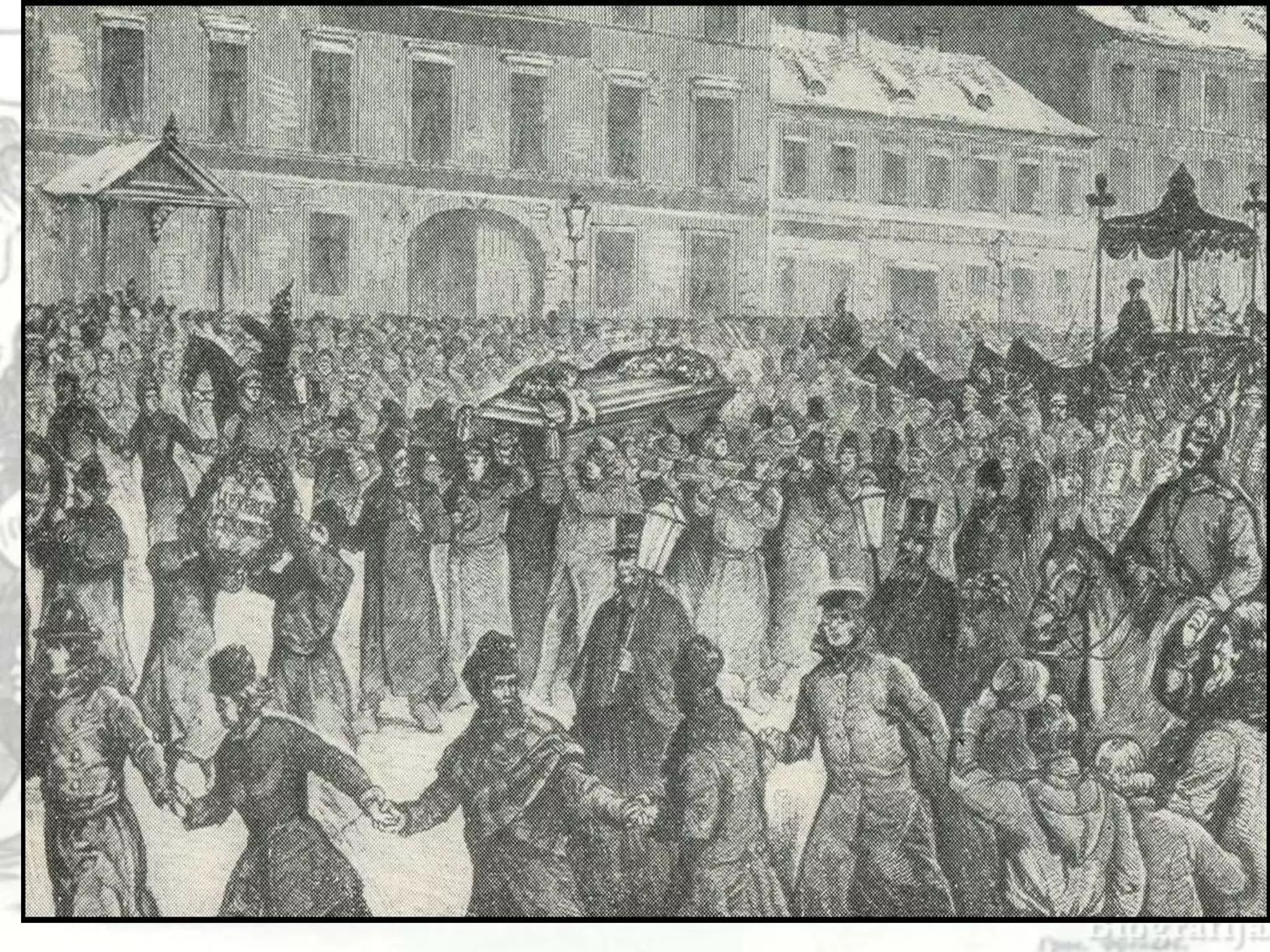 27 грудня 1877 року поет помер. В морозний день
30 грудня 1877 року Петербург ховав свого співця.
Похорон Некрасова перетворилися в революційну
демонстрацію. Тисячі людей заполонили вулиці
Петербурга. Всю дорогу молодь несла труну на
руках. На могилі було сказано багато теплих відчутих
слів.
 