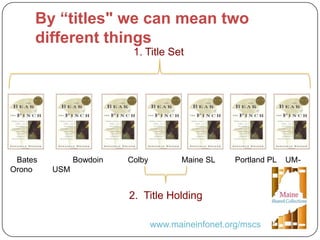 United We Stand: A Collaborative Approach to Legacy Print Collections