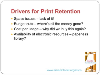 United We Stand: A Collaborative Approach to Legacy Print Collections