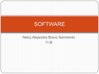 SOFTWARE

Nelcy Alejandra Bravo Sarmiento
              11-B
 