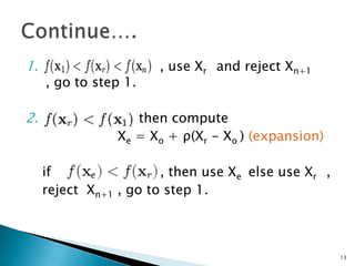 Nelder Mead Search Algorithm | PPTX