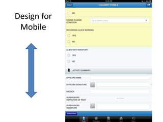 Design for
Mobile
 