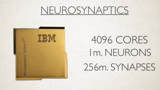 NEUROSYNAPTICS
4096 CORES
1m. NEURONS
256m. SYNAPSES
 
