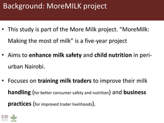 Gendered barriers and opportunities among milk traders in the informal sector in peri-urban Nairobi