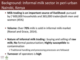 Gendered barriers and opportunities among milk traders in the informal sector in peri-urban Nairobi