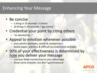 Credibility on the issue