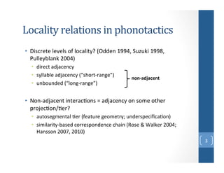 !"#$%&'()5/%$'&"*.)&*)01"*"'$#'&#.)
•  4$2(."6"&*"#"*2&30&*3(+*$6=^&UG,,"%&HIIEJ&D)_)P$&HII`J&
R)**"=A*+%P&KLLEV&
•  ,$."(6&+,Q+("%(=&
•  2=**+A*"&+,Q+("%(=&Ua2?3.6;.+%9"bV&
•  )%A3)%,",&Ua*3%9;.+%9"bV&

'"'#/.5/!&')0

•  B3%;+,Q+("%6&$%6".+(:3%2&Y&+,Q+("%(=&3%&237"&36?".&
5.3Q"(:3%O:".^&
•  +)632"97"%6+*&:".&U0"+6)."&9"37"6.=X&)%,".25"($c(+:3%V&
•  2$7$*+.$6=;A+2",&(3.."253%,"%("&(?+$%&UZ32"&[&+*P".&KLLEX&
1+%223%&KLLdJ&KLHLV&
M&

 