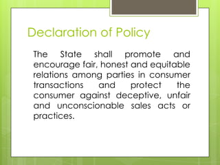 Consumer Act of the Philippines | PPTX