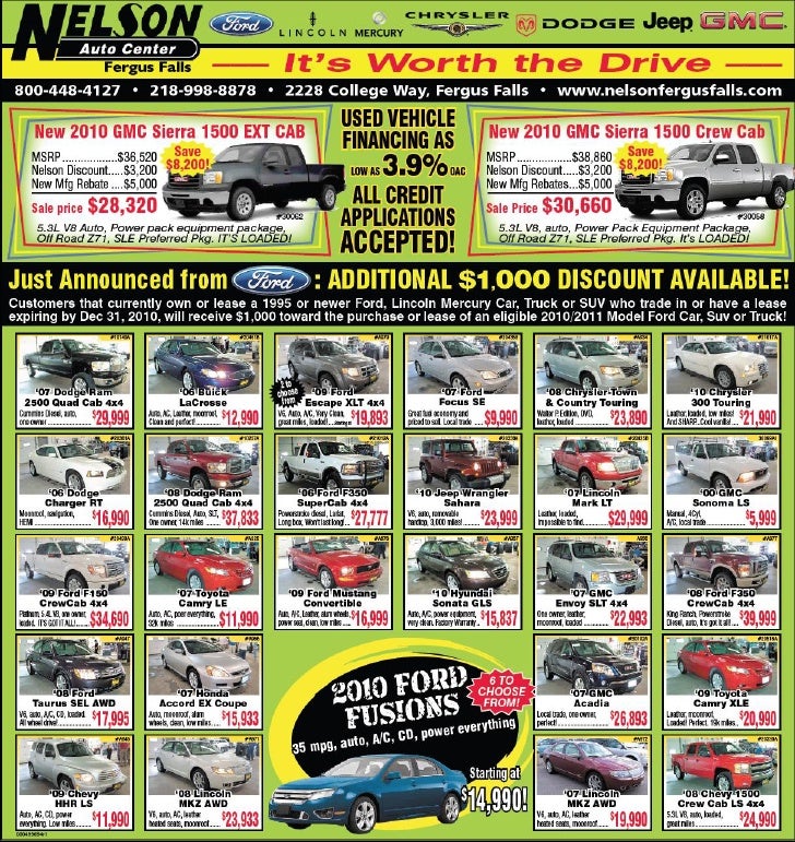Nelson Auto Center Lincoln Specials Fergus Falls MN