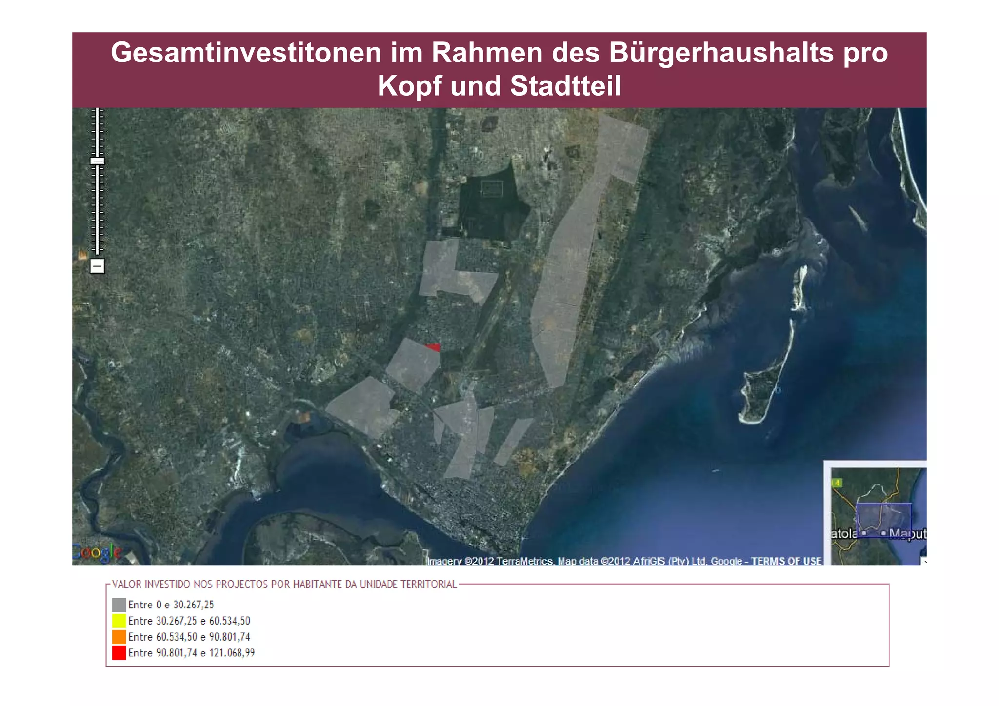 Gesamtinvestitonen im Rahmen des Bürgerhaushalts pro
                  Kopf und Stadtteil
 