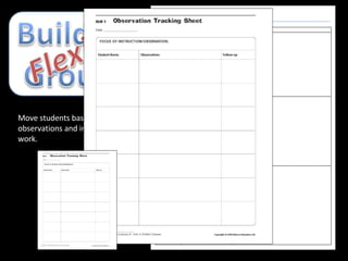 Move students based on observations and independent work. 