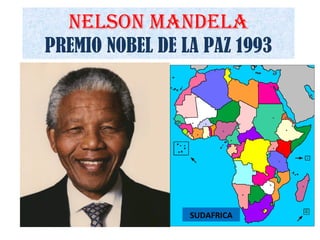NELSON MANDELA PREMIO NOBEL DE LA PAZ 1993 SUDAFRICA 