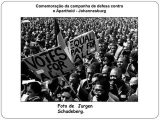 Comemoração da campanha de defesa contra
      o Apartheid - Johannesburg




          Foto de Jurgen
          Schadeberg.
 