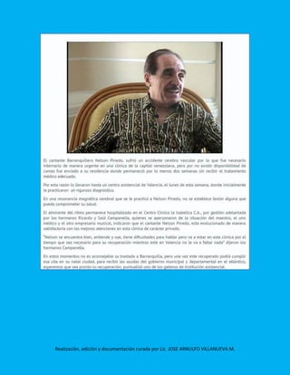 Realización, edición y documentación curada por Lic. JOSE ARNULFO VILLANUEVA M.
 